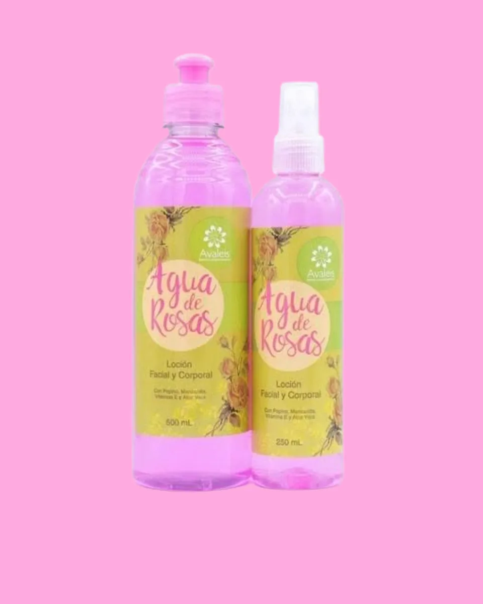 Agua de rosas x2